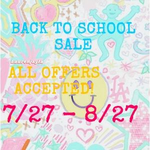 BACK TO SCHOOL SALE